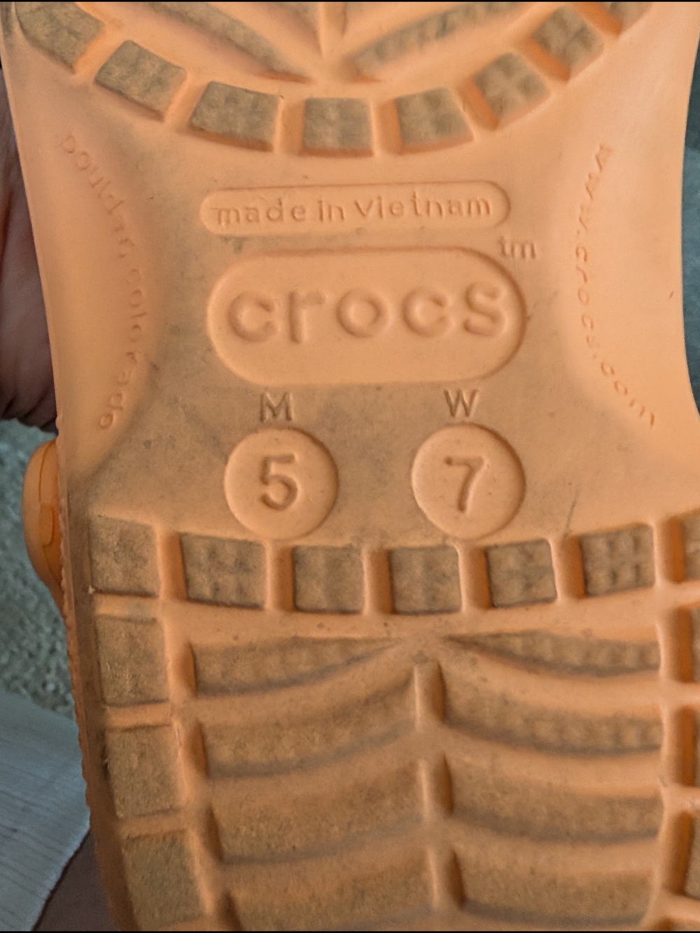 CROCS Bright Orange Classic Clog Sandals - Picture 2 of 3